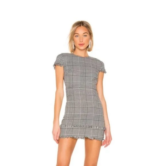 Lovers + Friends Zander Mini Dress Black and White Houndstooth Size XS - Picture 1 of 12